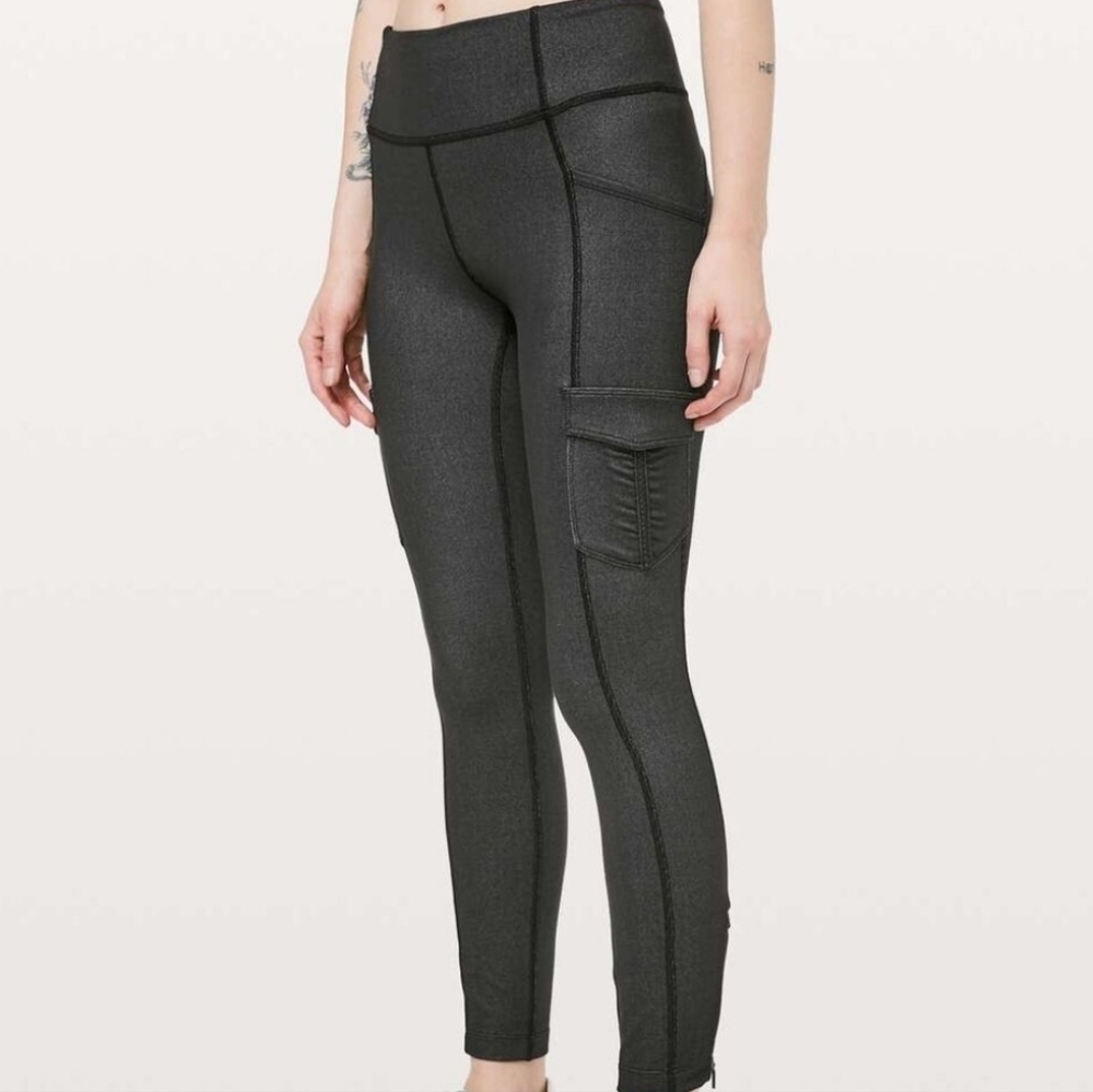 Lululemon Scenic Route 7/8 Tight Leggings Athleasure Hiking Side Pockets Fall 4 - Picture 3 of 9